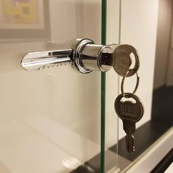 Zamek grzebieniowy szklanych drzwi przesuwnych 750-100mm ujednolicony kod klucza D20