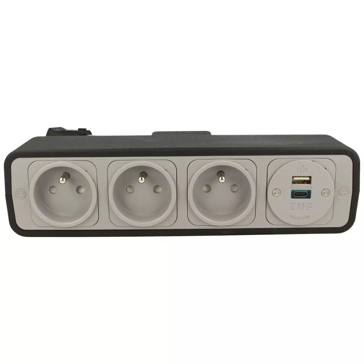 Mediaport PULSE 3x230V FR - USB TUF A+C czarny