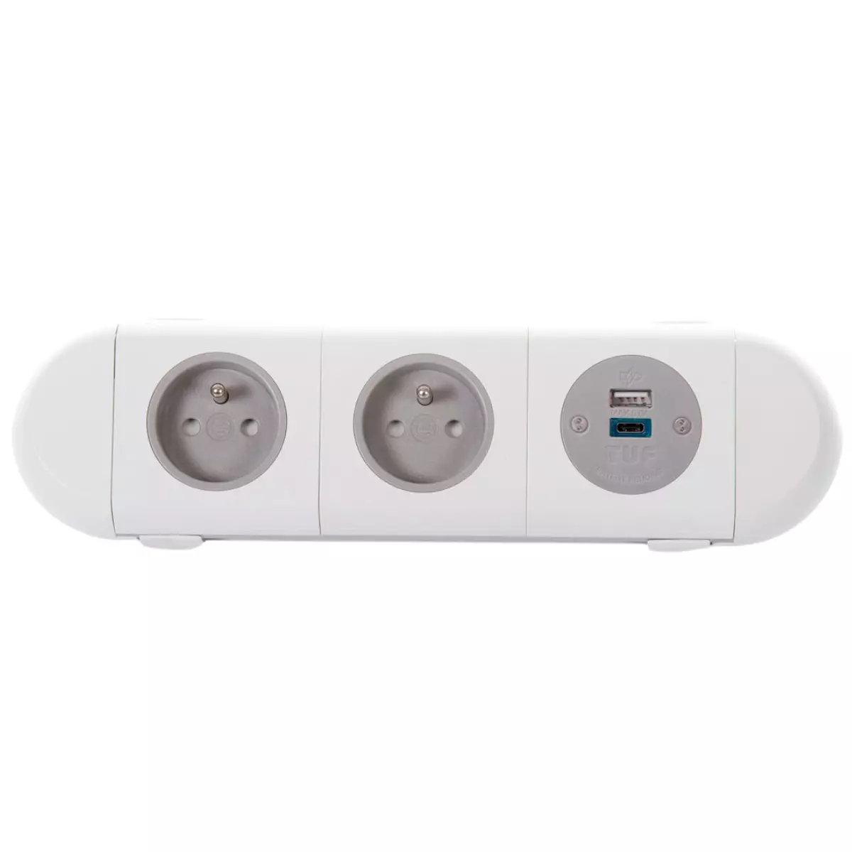 Mediaport POLAR ICE 2x230V FR - USB TUF A+C biały