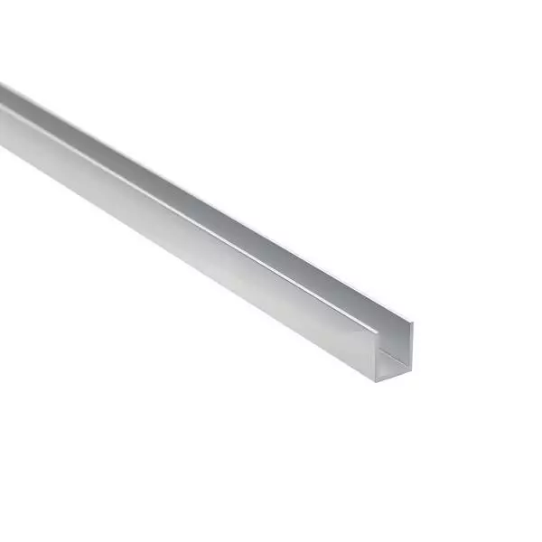 Profil aluminiowy U do szkła 10mm L-2,5m polerowany