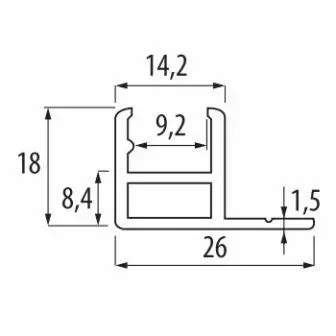 Profil PCV do Dyfuzora LED 18,5 x 27,5