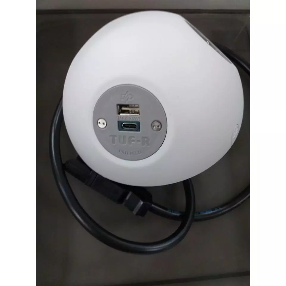 Port PLUTO 2x230V FR USB A+C biały satyn