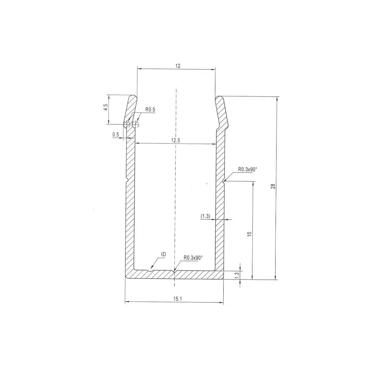 Profil do zabudów sanitarnych Ceownik 2m 12mm z przetłoczeniem